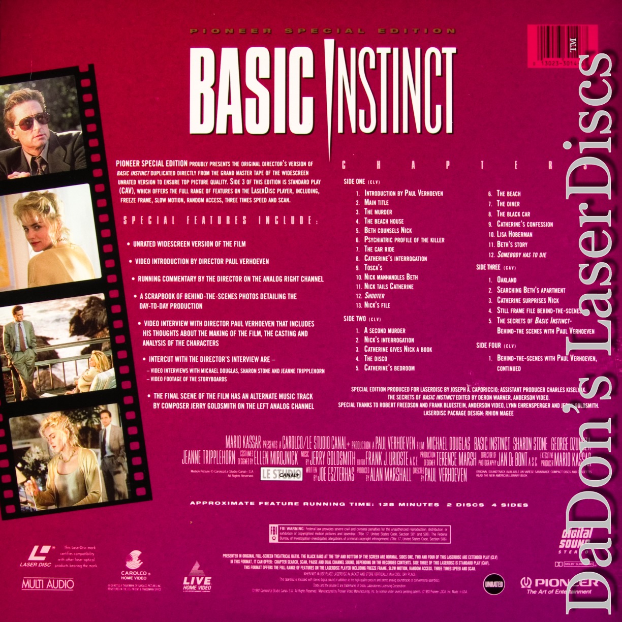 Basic Instinct LaserDisc, Rare LaserDiscs, Pioneer Special Edition