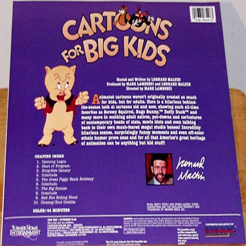 Cartoons for Big Kids LaserDisc, Rare LaserDiscs, Full Screen