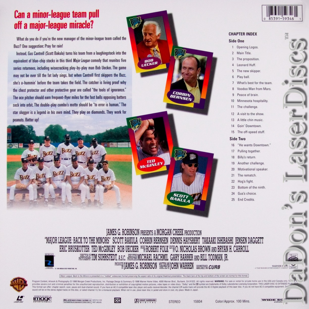 Cast Signed Major League 2 LaserDisc