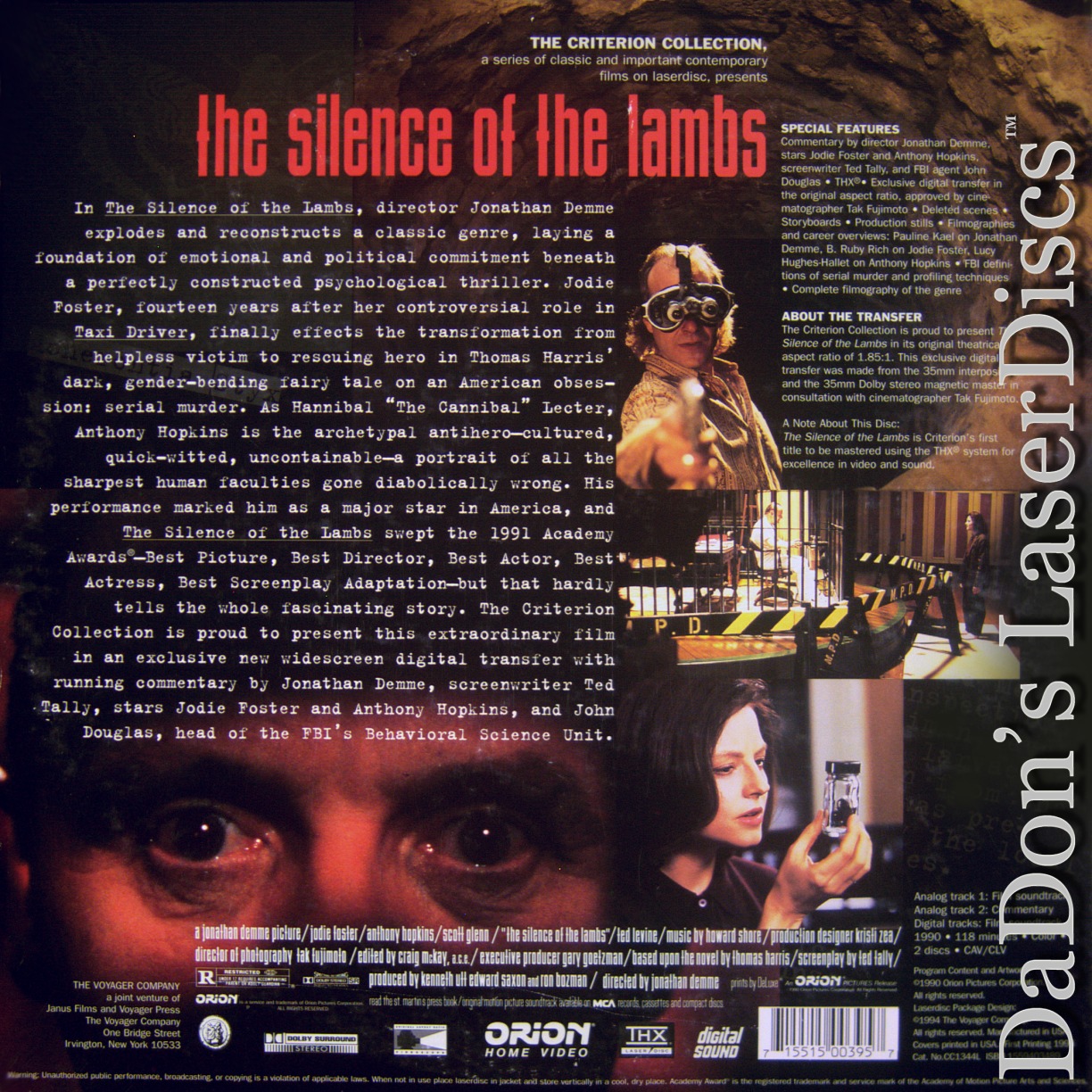 The Silence of the Lambs LaserDisc, Rare LaserDiscs, Criterion LaserDiscs