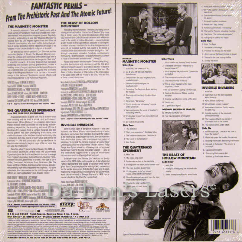 United Artists Sci-Fi Matinee LaserDisc, Rare LaserDiscs