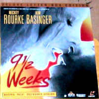 9 1 / 2 Weeks Uncut Dolby Surround Rare LaserDisc Basinger Rourke Romantic Drama