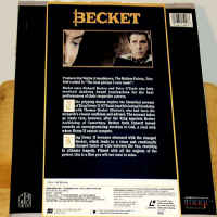 Becket WS 1964 Rare LaserDisc Burton Drama