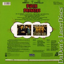Buck Privates Rare Encore LaserDisc Abott Costello Box Office Hit Comedy