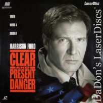 Clear And Present Danger AC-3 Mega-Rare Full-Screen LaserDisc Ford Thriller