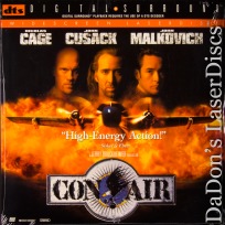 Con Air DTS WS Rare LaserDisc LD Cage Cusack Malkovich Action