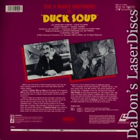Duck Soup 1933 Encore LaserDisc Marx Brothers Comedy