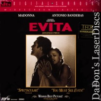 Evita DTS THX WS LaserDisc Rare LD Madona Banderas Musical