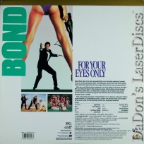 For Your Eyes Only DSS WS Bond LaserDisc 007 Moore Spy Action