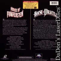 House of Frankenstein House of Dracula Encore Double LaserDisc Horror