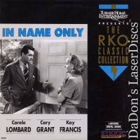 In Name Only Rare RKO LaserDisc Carole Lombard Cary Grant Drama