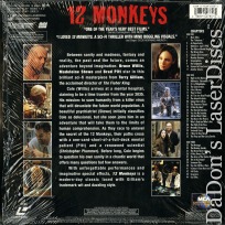 12 Monkeys Dolby Surround Widescreen Rare LaserDisc Pitt Willis Sci-Fi *CLEARANCE*
