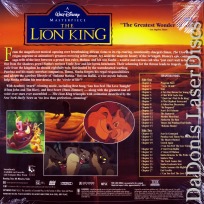 The Lion King AC-3 THX WS Rare LaserDisc Comedy Animation