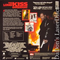 The Long Kiss Goodnight DTS WS Rare LaserDisc Davis Jackson Action