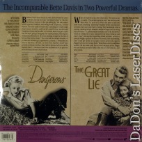 The Great Lie / Dangerous Rare NEW LaserDisc Bette Davis Hattie McDaniel Drama