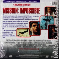 Mission Impossible AC-3 THX WS LaserDisc Cruise Voight Spy Thriller