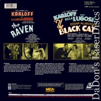 The Raven The Black Cat Rare LaserDisc Karloff Lugosi