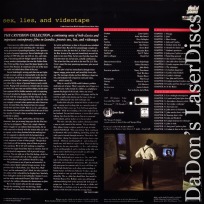 Sex, Lies, and Videotape Widescreen Criterion NEW LaserDisc #108A Drama *CLEARANCE*
