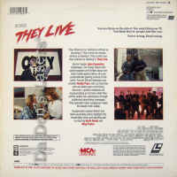 They Live 1988 DSS Rare NEW LaserDisc Carpenter Horror