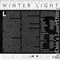 Winter Light Criterion #254 LaserDisc Foreign Drama Foreign Art House