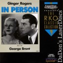 In Person Rare RKO LaserDisc Ginger Rogers George Brent Comedy