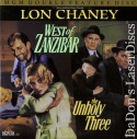 West of Zanzibar The Unholy Three Rare LaserDisc Chaney Barrymore Action